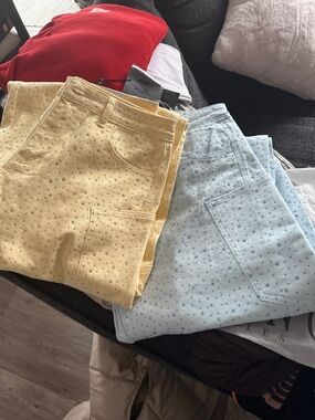 NWT - new spring color - Balboa Baby Blue Sparkle Barrel jeans